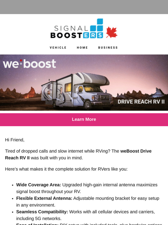 weBoost RV II: Signal problem solved
