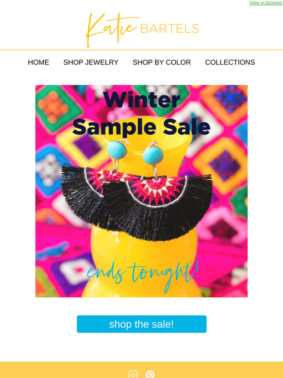 Sample Sale Ends TONIGHT!