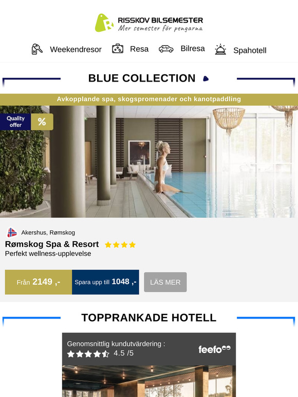 Blue Collection-nyhet: Boka din romantiska getaway på Rømskog Spa & Resort!