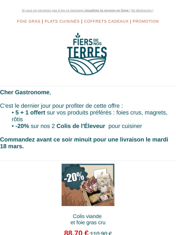 ⏰ Offre Foire : Dernier jour pour en profiter !