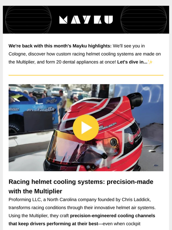See you in Cologne! 🚀 - Mayku Newsletter
