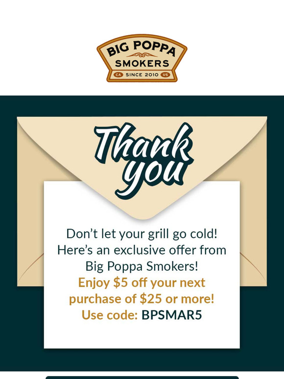 We’d Love to See You Again: $5 Off $25 Awaits!