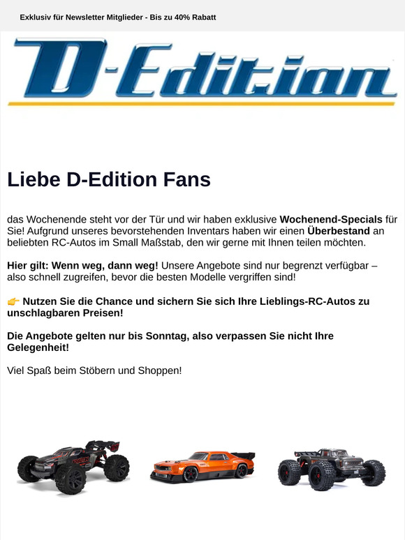 Letzte Chance vor der Inventur – Wochenend-Schnäppchen sichern!
