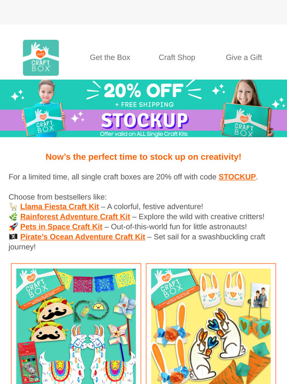 Stock Up & Save! 20% Off Your Favorite Craft Kits 🎨✨