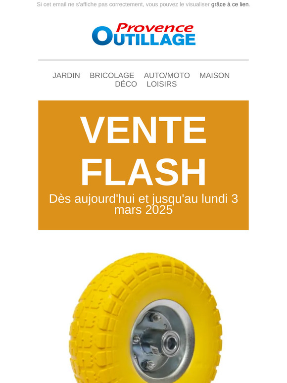 Vente Flash Provence Outillage du 28/02/2025