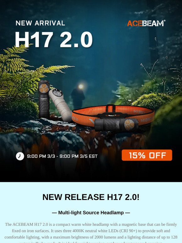ACEBEAM H17 2.0: Compact, Powerful, and Magnetic
