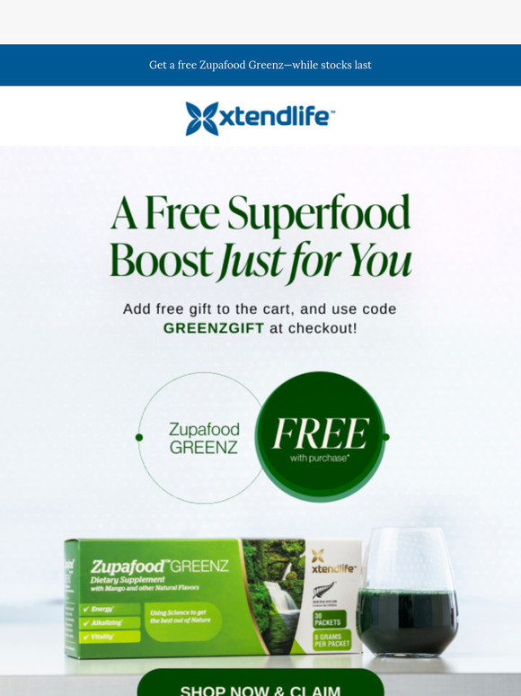 Your Free Zupafood Greenz Awaits