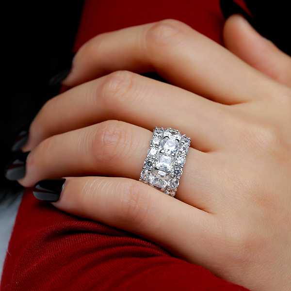 Eternity Cushion Cut Wedding Band Eternity Band For Women