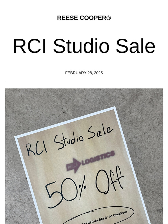 50% Off RCI Studio Sale