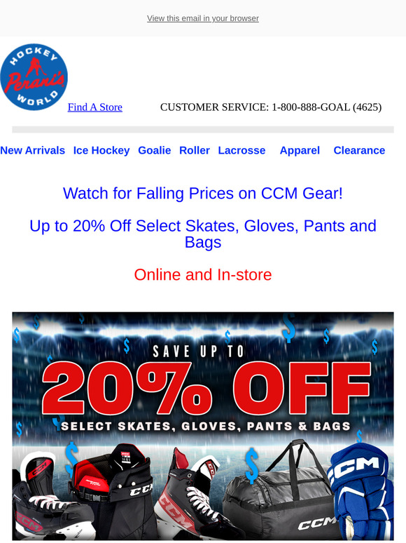 Watch for Falling Prices on CCM Gear!