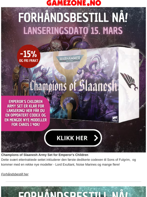Warhammer Kundeklubb: Emperor's Children Army Set