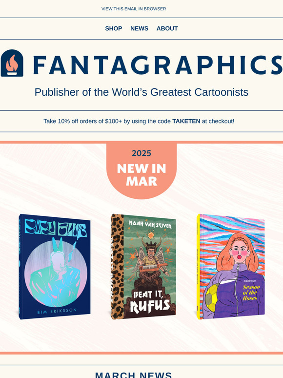 Fantagraphics March Newsletter