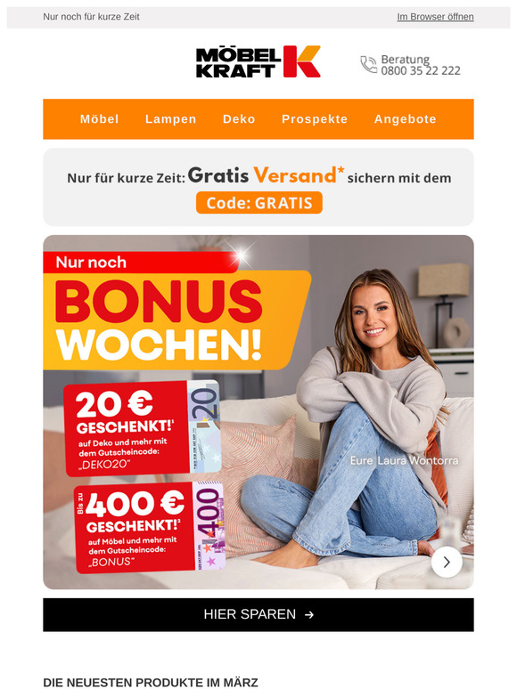 Sichern Sie sich noch bis Dienstag bis zu 400€² Rabatt! | 📦 Gratis Versand* bis 03. März