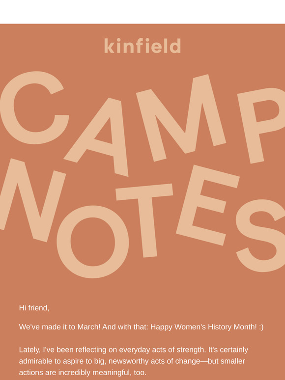 Camp Notes 47 | Small acts of strength ☀️