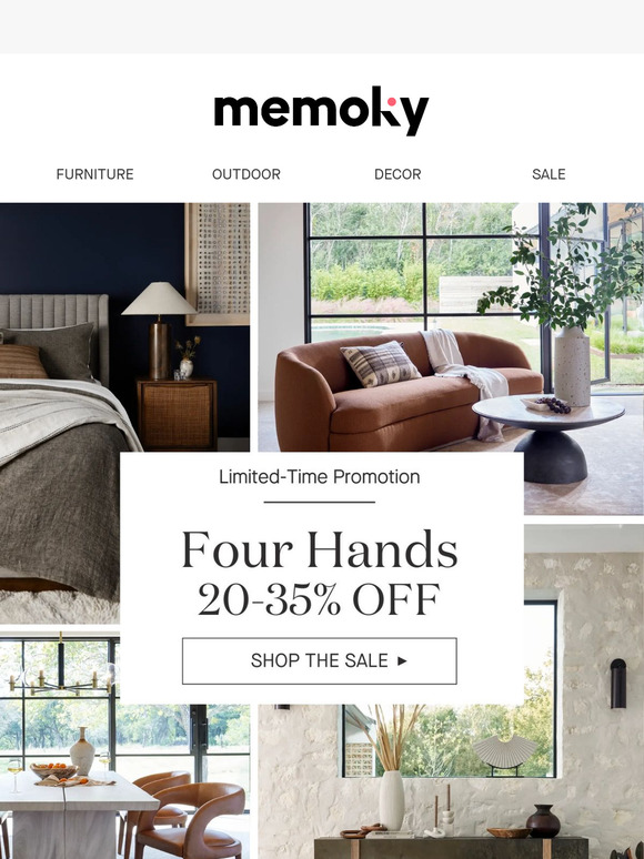 🌿 ✨ Make Room for Spring—Exclusive Four Hands Savings + Promo Code Enclosed!