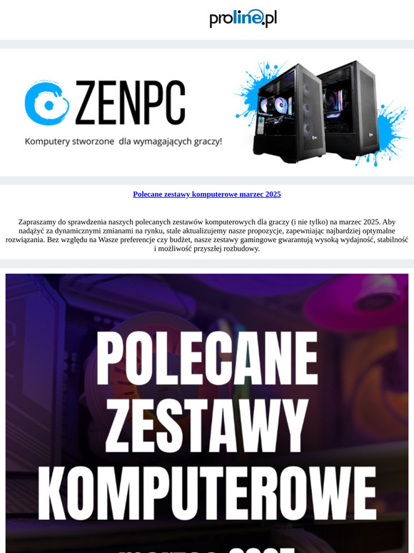 Polecane zestawy komputerowe marzec 2025