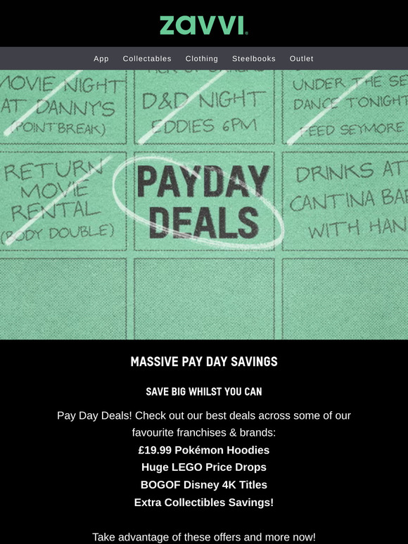 Payday Deals! Huge savings just landed...
