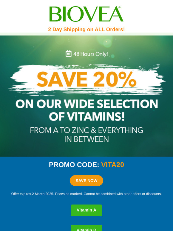 Scoop Up the Savings: 20% Off All Vitamins!