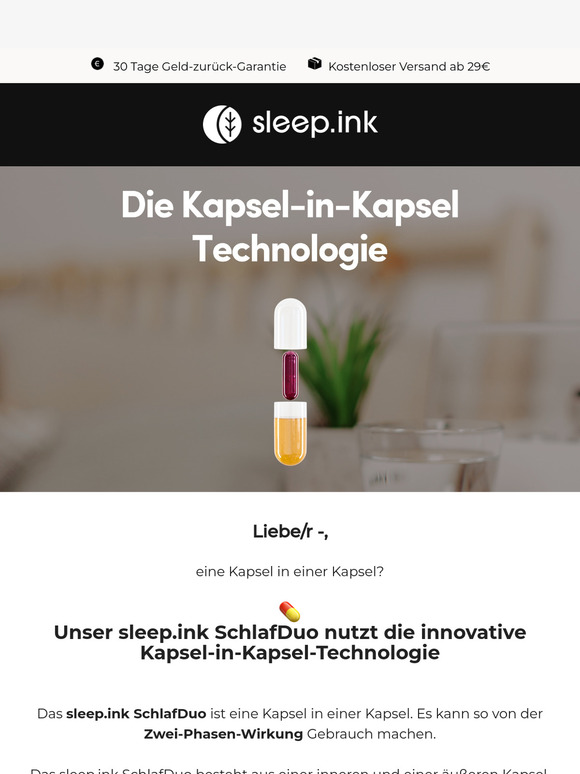 Eine Kapsel in einer Kapsel? Die 2-Phasen Wirkung unseres SchlafDuos