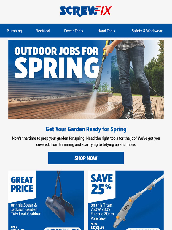 Screwfix: 🌱 Get Your Garden Ready for Spring | Milled