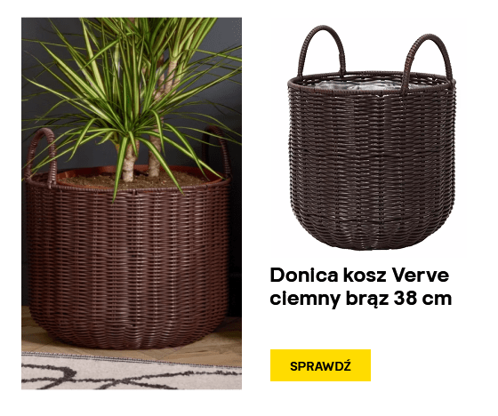 Donica kosz Verve ciemny brąz 38 cm