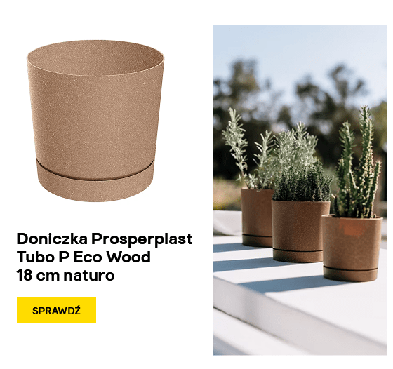 Doniczka Prosperplast Tubo P Eco Wood 18 cm naturo