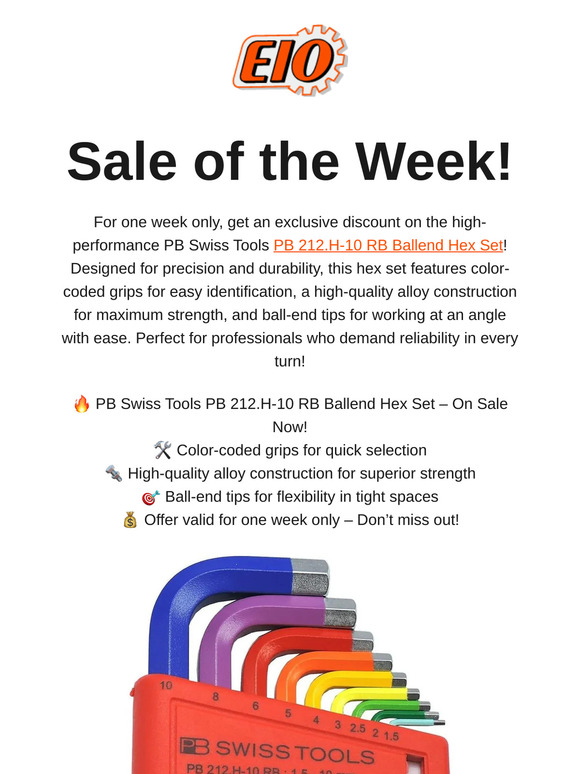 One Week Only: Huge Savings on PB Swiss Tools Hex Set & New Klein Tools!