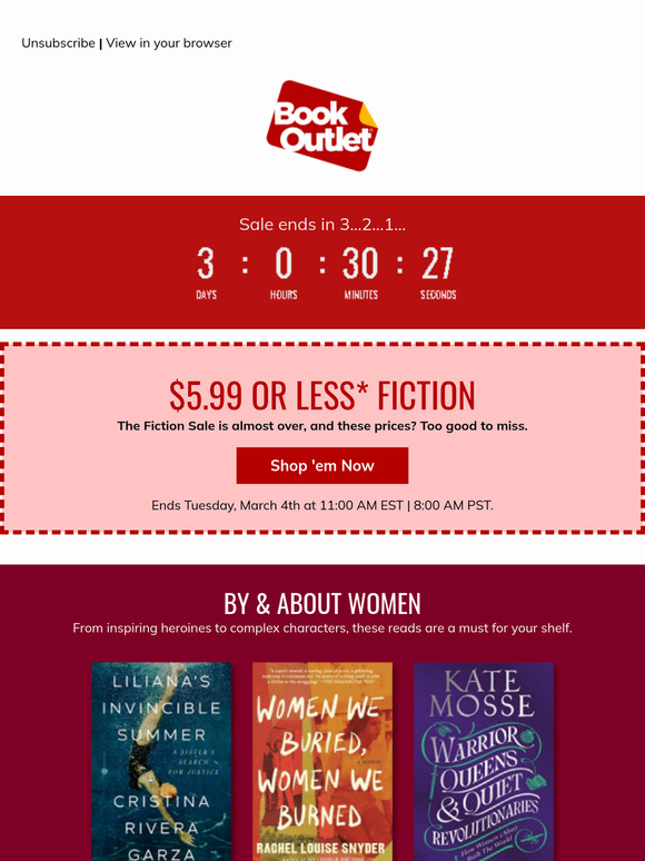 Last days to score $5.99 or less fiction‼️