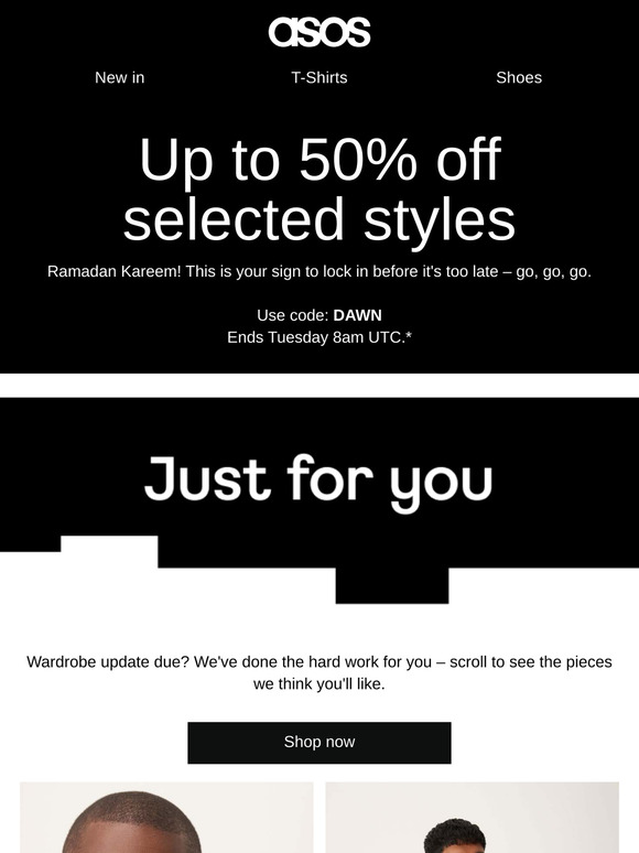 Don't miss: up to 50% off selected styles
