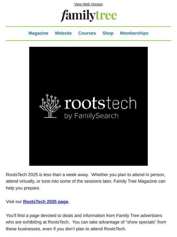 Rootstech Tree Family Tree Magazine: RootsTech 2025: Dates and Details | Milled