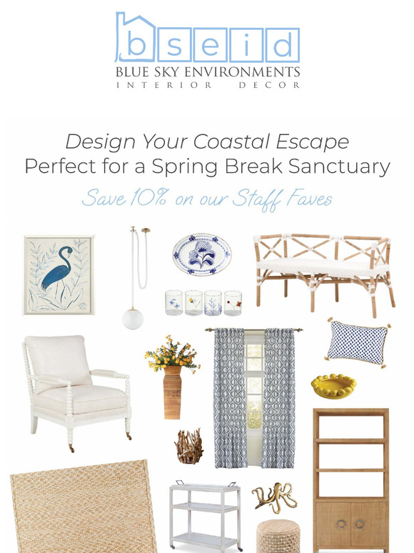Create Your Coastal Escape – 10% Off Staff Favorites