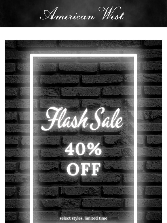 Flash Sale, Save 40%