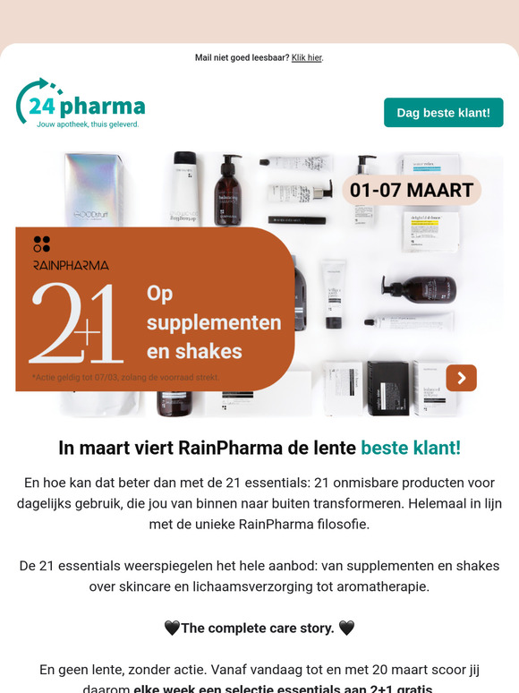 🚨 2+1 op RainPharma shakes en supplementen ⚫🤍