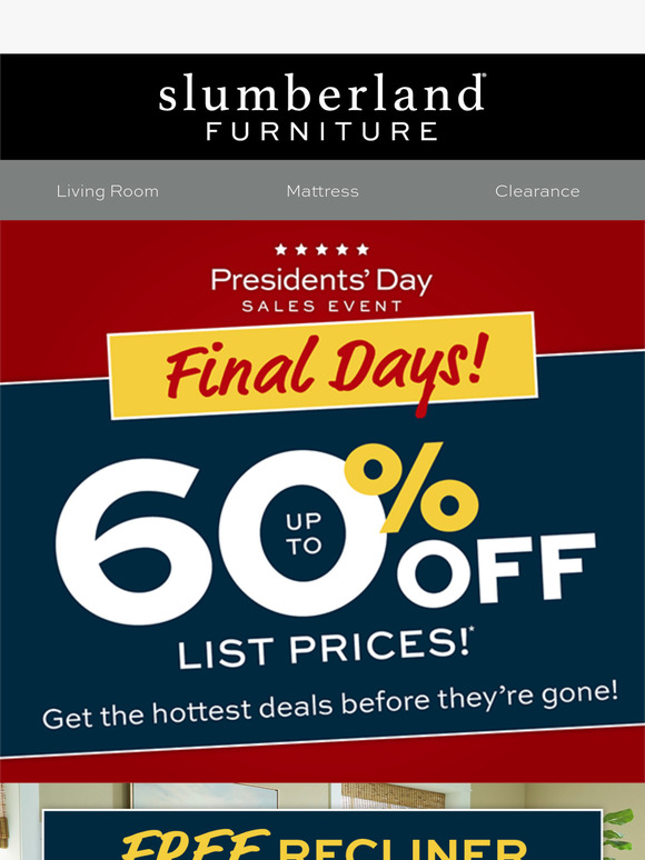 FREE recliner with purchase of Edenwold sofa!