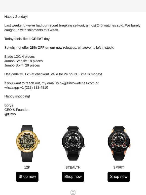 Surprise Sale & Latest Update