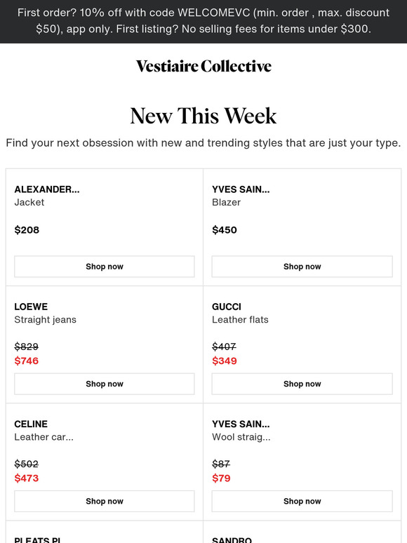 Your New Arrivals