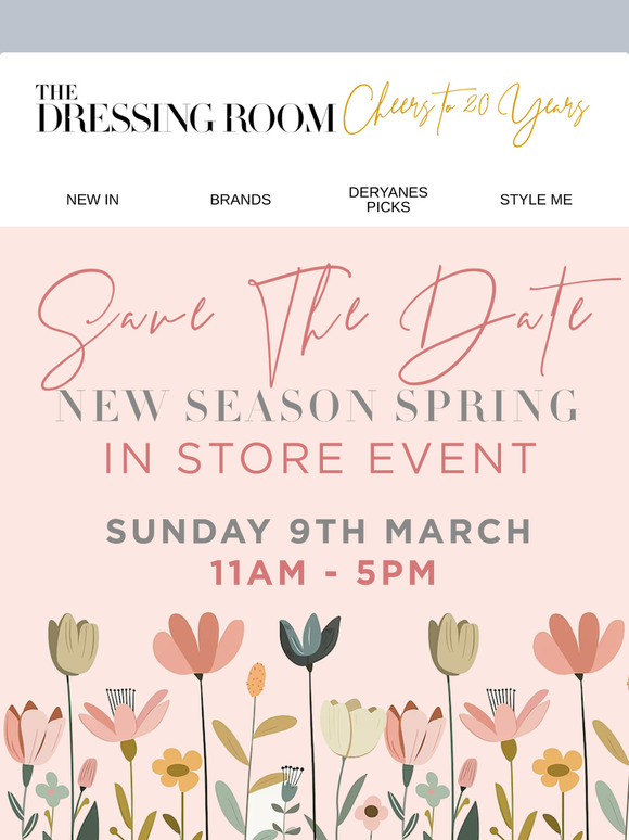 SAVE THE DATE: New Season Spring Store Event - Sunday 9th March!