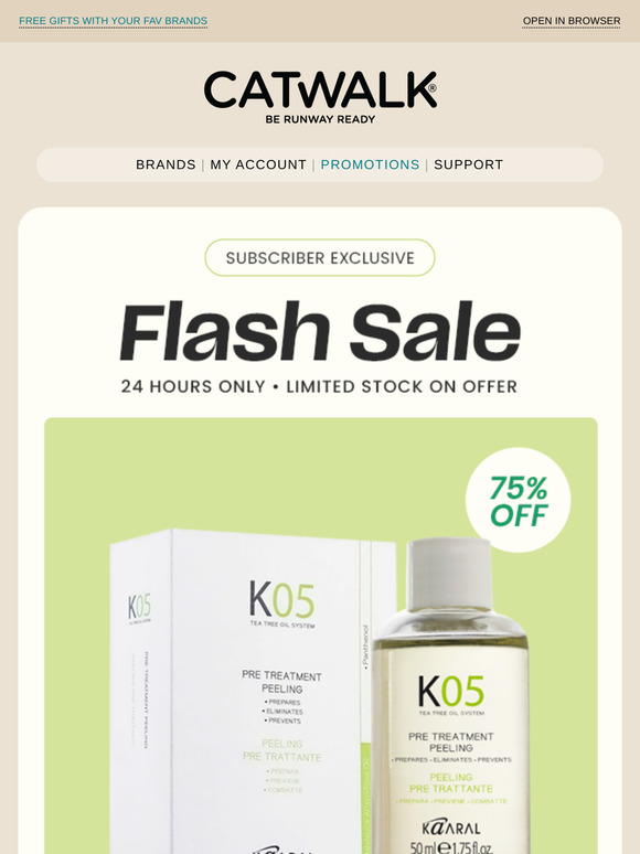 ⚡️ Flash Sale: 75% OFF K05 Anti-Dandruff Treatment.