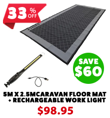 Caravan Floor Mat + Rechargeable LED Work light