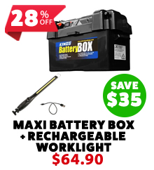 Maxi Battery Box + Rechargeable Lithium LED Worklight