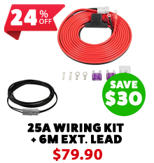 25A Wiring Kit + 6m Solar Extension Lead