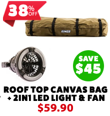 Roof Top Canvas Bag + 2in1 LED Light & Fan