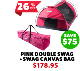 Pink Double Swag + Deluxe Double Swag Pink Canvas Bag
