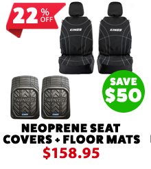 Premium Neoprene Seat Covers + Premium Floor Mats (Pair)