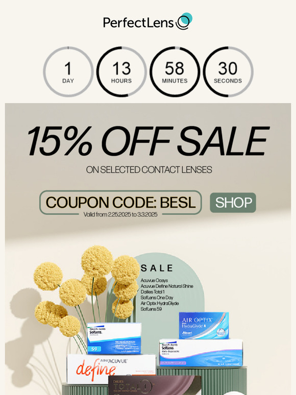 Tomorrow’s the Last Day! 15% off on Lenses!