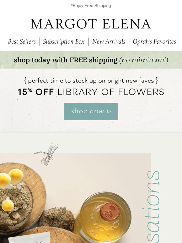 15% OFF Library of Flowers luxuries 🌼