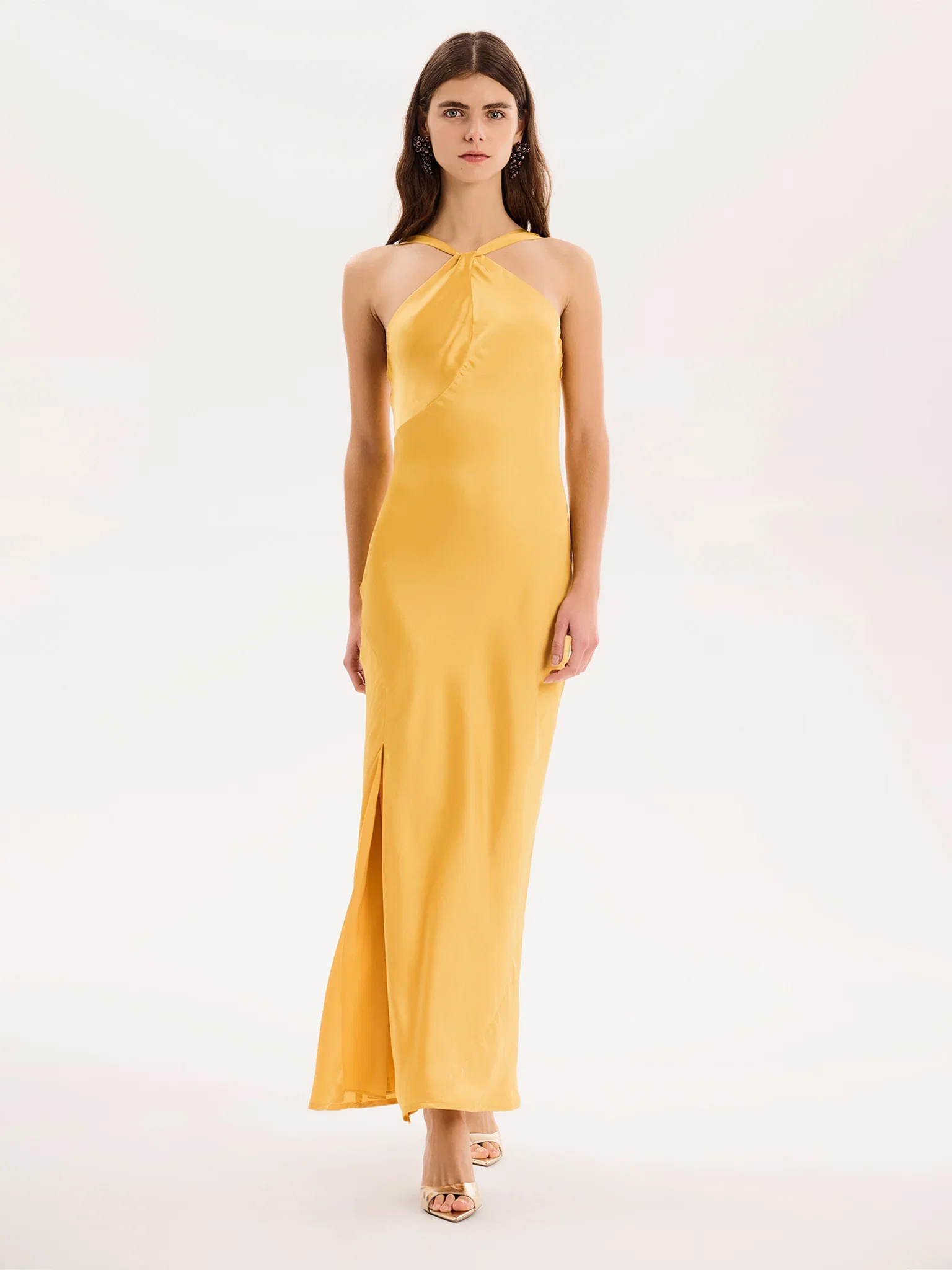 Image of Alessia Dress in Egg Yolk Yellow
