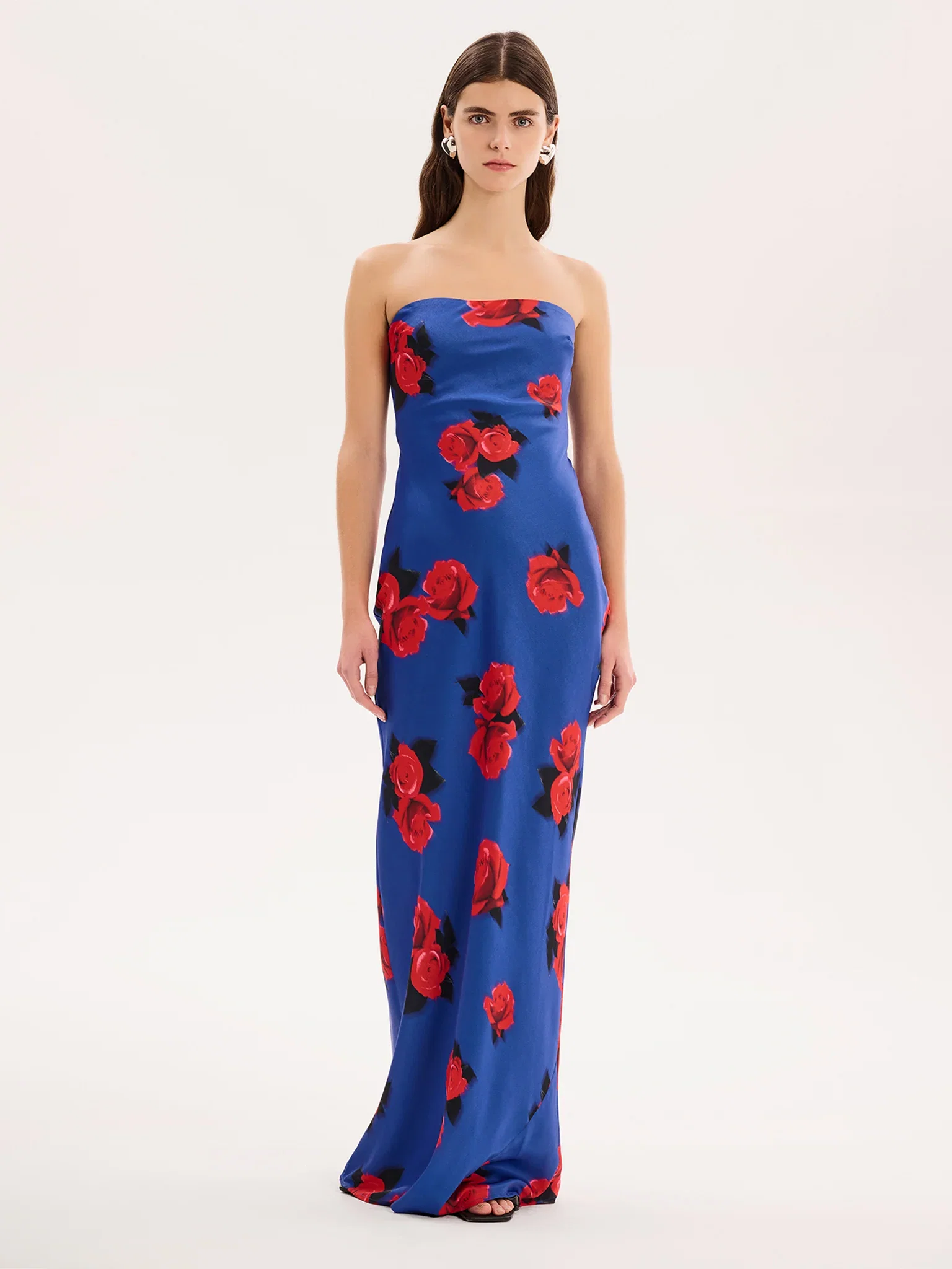 Image of Amdra Strapless Dress in Blue