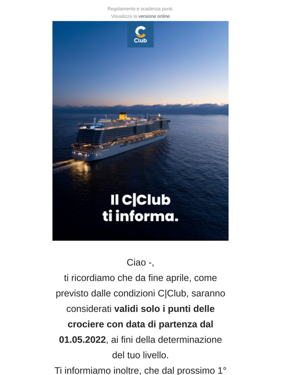 —, importanti aggiornamenti dal C|Club