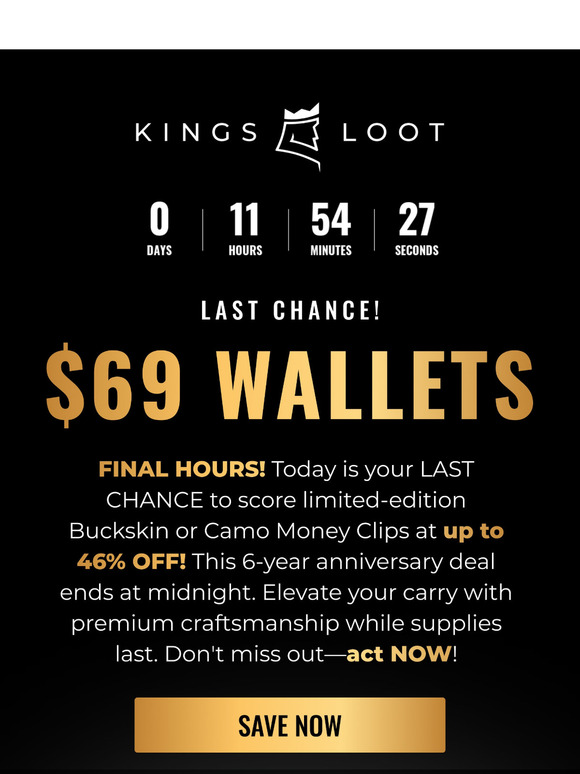 Last Chance: $69 Wallets